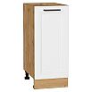 Шкаф нижний с 1-ой дверцей Нео White Silk/Дуб Вотан 816*350*480