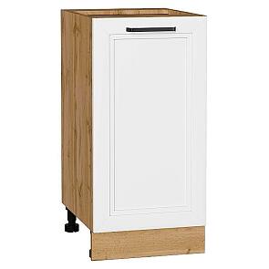 Шкаф нижний с 1-ой дверцей Нео White Silk/Дуб Вотан 816*400*480