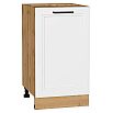 Шкаф нижний с 1-ой дверцей Нео White Silk/Дуб Вотан 816*450*480