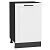 Шкаф нижний с 1-ой дверцей Нео White Silk/Graphite 816*500*480