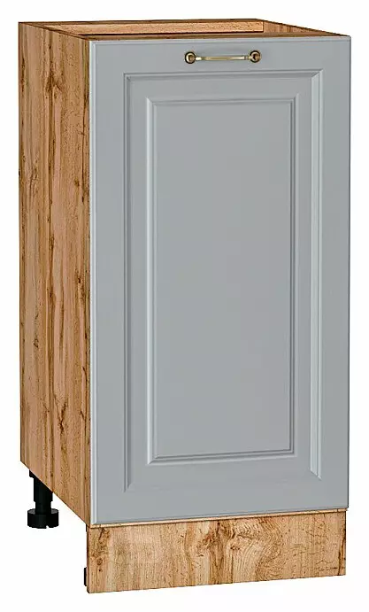 Шкаф нижний с 1-ой дверцей Ницца Графит/Дуб Вотан 816*400*478