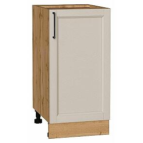 Шкаф нижний с 1-ой дверцей Сканди Cream Silkwood/Дуб Вотан 816*400*480