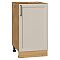 Шкаф нижний с 1-ой дверцей Сканди Cream Silkwood/Дуб Вотан 816*450*480