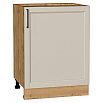 Шкаф нижний с 1-ой дверцей Сканди Cream Silkwood/Дуб Вотан 816*600*480