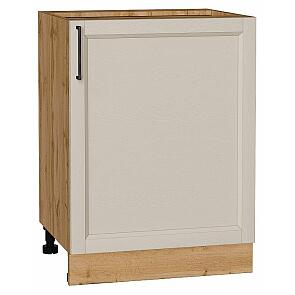 Шкаф нижний с 1-ой дверцей Сканди Cream Silkwood/Дуб Вотан 816*600*480