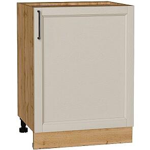 Шкаф нижний с 1-ой дверцей Сканди Cream Silkwood/Дуб Вотан 816*600*480