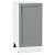 Шкаф нижний с 1-ой дверцей Сканди Grey Softwood Белый 816*400*480