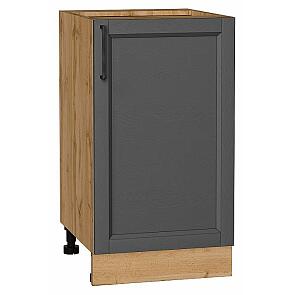 Шкаф нижний с 1-ой дверцей Сканди Stormy Silkwood/Дуб Вотан 816*450*480