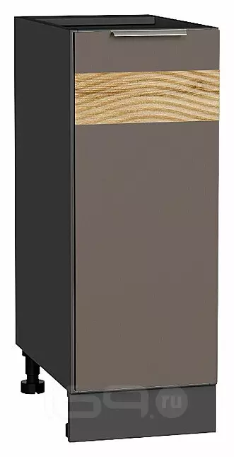 Шкаф нижний с 1-ой дверцей Терра DL Смоки Софт Graphite 816*300*478