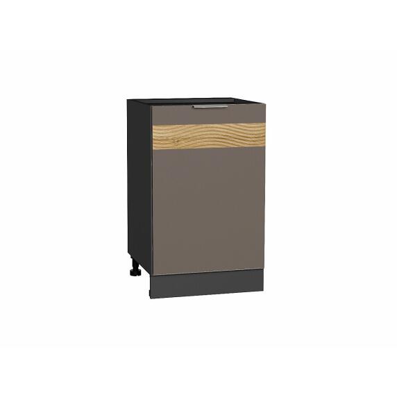 Шкаф нижний с 1-ой дверцей Терра DL Смоки Софт Graphite 816*500*478