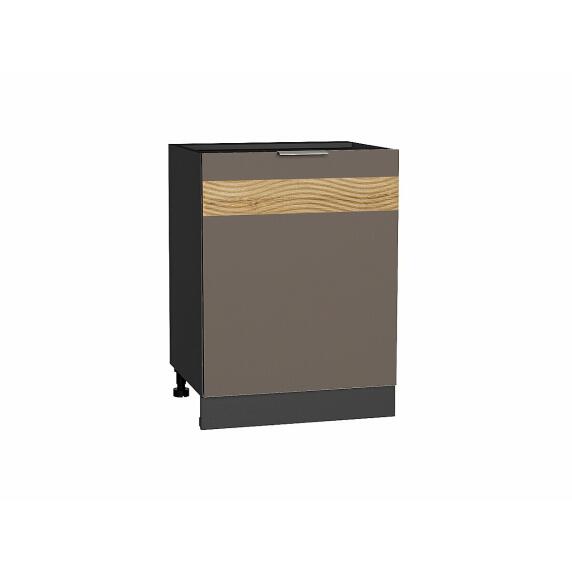 Шкаф нижний с 1-ой дверцей Терра DL Смоки Софт Graphite 816*600*478