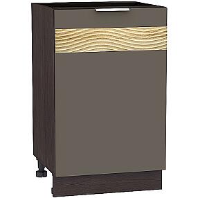 Шкаф нижний с 1-ой дверцей Терра DR Н 500 Смоки Софт-Венге