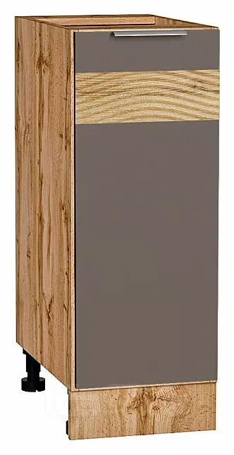 Шкаф нижний с 1-ой дверцей Терра DR Смоки Софт Дуб Вотан 816*300*478