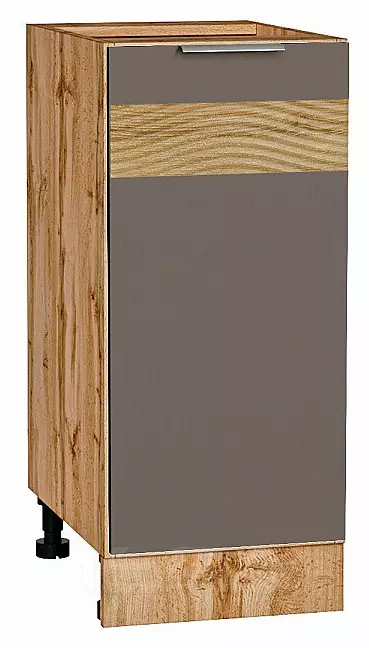 Шкаф нижний с 1-ой дверцей Терра DR Смоки Софт Дуб Вотан 816*350*478
