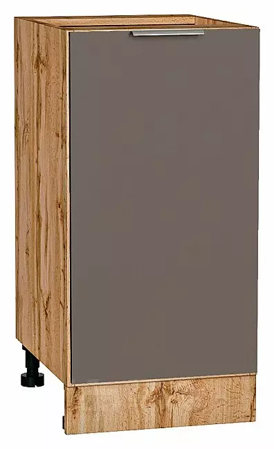 Шкаф нижний с 1-ой дверцей Терра Смоки Софт Дуб Вотан 816*400*478