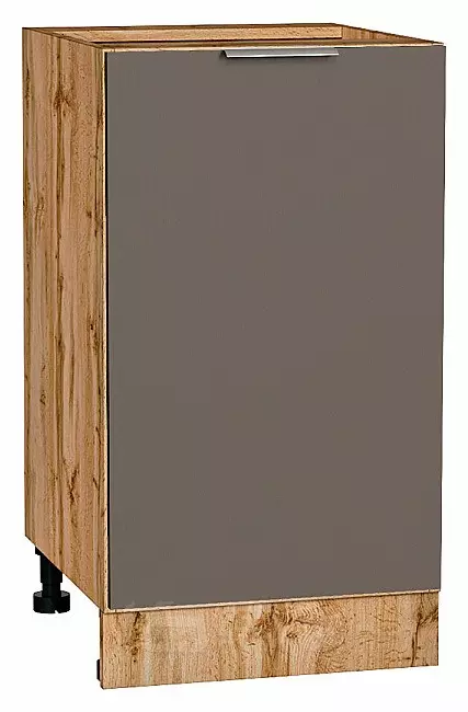 Шкаф нижний с 1-ой дверцей Терра Смоки Софт Дуб Вотан 816*450*478