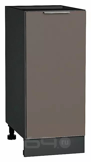 Шкаф нижний с 1-ой дверцей Терра Смоки Софт Graphite 816*350*478