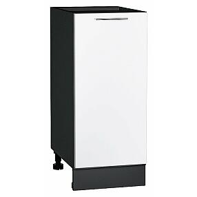 Шкаф нижний с 1-ой дверцей Валерия-М Белый глянец Graphite 816*350*478