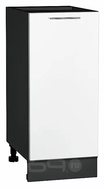 Шкаф нижний с 1-ой дверцей Валерия-М Белый глянец Graphite 816*350*478