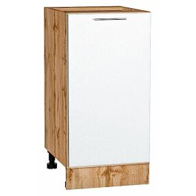 Шкаф нижний с 1-ой дверцей Валерия-М Белый металлик Дуб Вотан 816*400*478