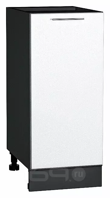 Шкаф нижний с 1-ой дверцей Валерия-М Белый металлик Graphite 816*350*478