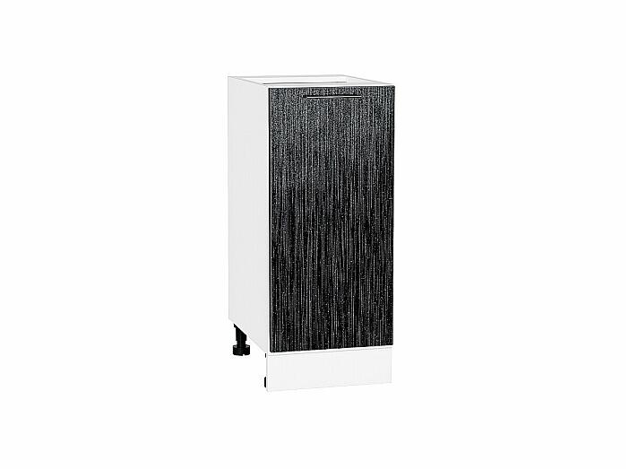 Шкаф нижний с 1-ой дверцей Валерия-М Черный металлик дождь Белый 816*350*478