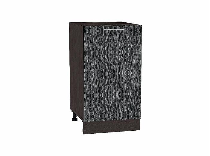 Шкаф нижний с 1-ой дверцей Валерия-М Черный металлик дождь Graphite