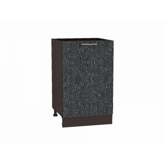 Шкаф нижний с 1-ой дверцей Валерия-М Черный металлик дождь Graphite 816*500*478