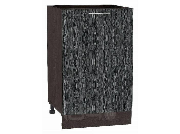 Шкаф нижний с 1-ой дверцей Валерия-М Черный металлик дождь Graphite 816*500*478