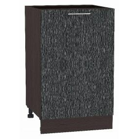 Шкаф нижний с 1-ой дверцей Валерия-М Черный металлик дождь Graphite 816*500*478