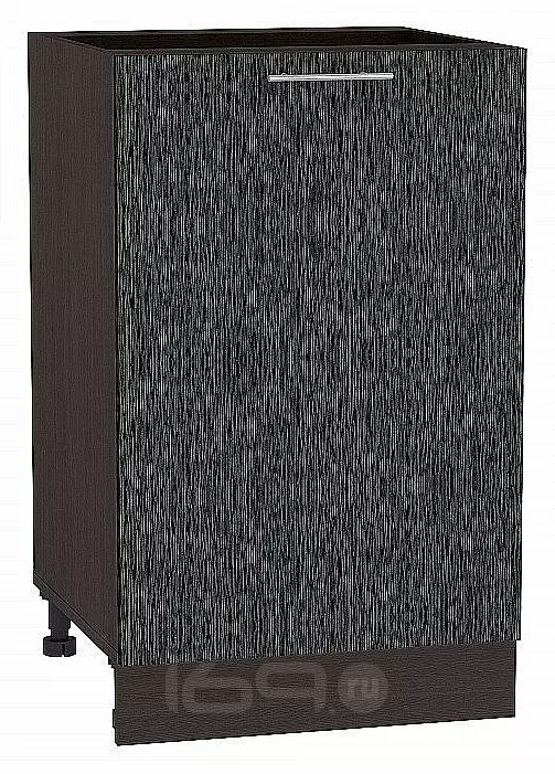 Шкаф нижний с 1-ой дверцей Валерия-М Черный металлик дождь Graphite 816*500*478