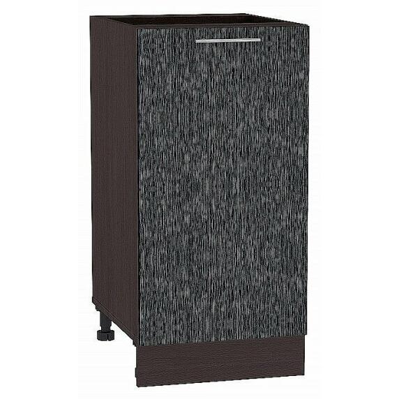 Шкаф нижний с 1-ой дверцей Валерия-М Черный металлик дождь Graphite 816*400*478