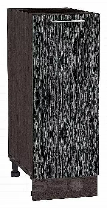 Шкаф нижний с 1-ой дверцей Валерия-М Черный металлик дождь Graphite 816*300*478