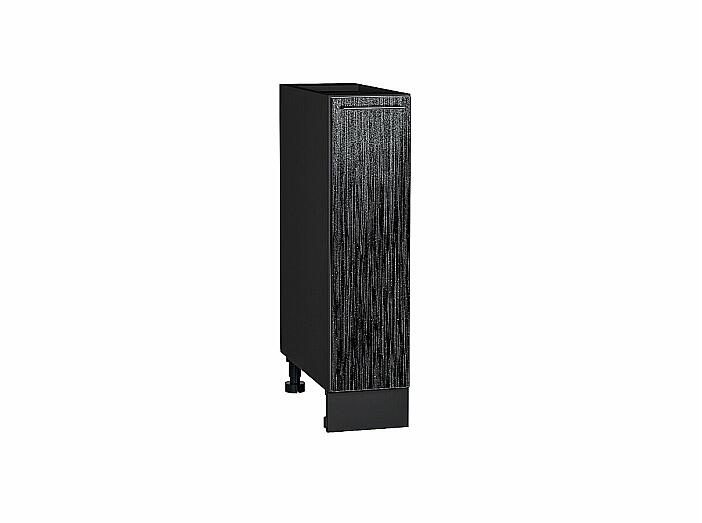 Шкаф нижний с 1-ой дверцей Валерия-М Черный металлик дождь Graphite 816*200*478