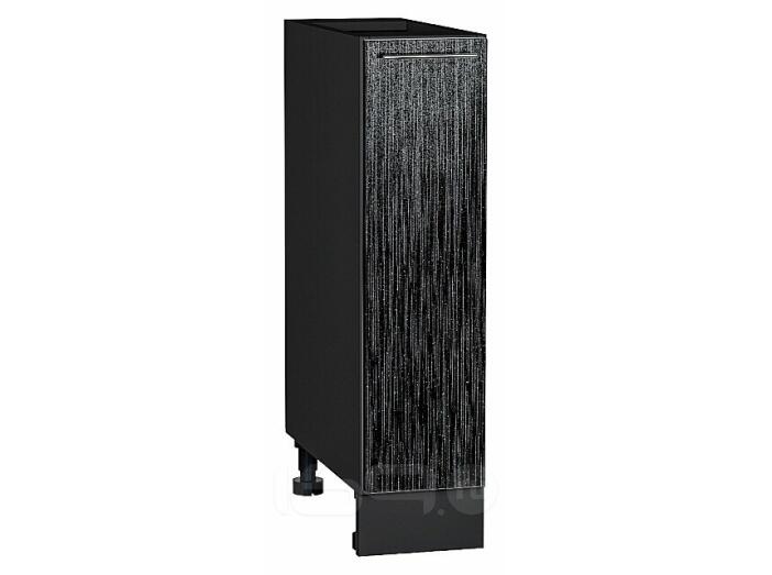 Шкаф нижний с 1-ой дверцей Валерия-М Черный металлик дождь Graphite 816*200*478