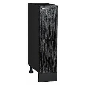 Шкаф нижний с 1-ой дверцей Валерия-М Черный металлик дождь Graphite 816*200*478