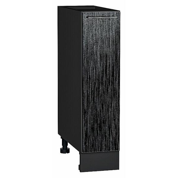 Шкаф нижний с 1-ой дверцей Валерия-М Черный металлик дождь Graphite 816*200*478