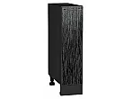 Шкаф нижний с 1-ой дверцей Валерия-М Черный металлик дождь Graphite 816*200*478