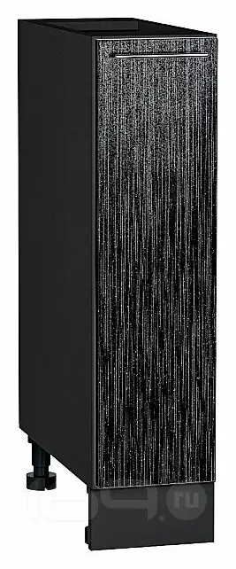 Шкаф нижний с 1-ой дверцей Валерия-М Черный металлик дождь Graphite 816*200*478
