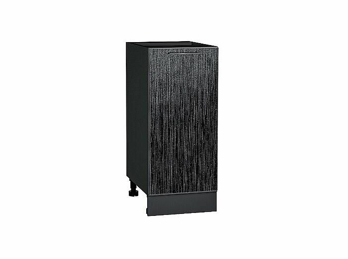 Шкаф нижний с 1-ой дверцей Валерия-М Черный металлик дождь Graphite 816*350*478