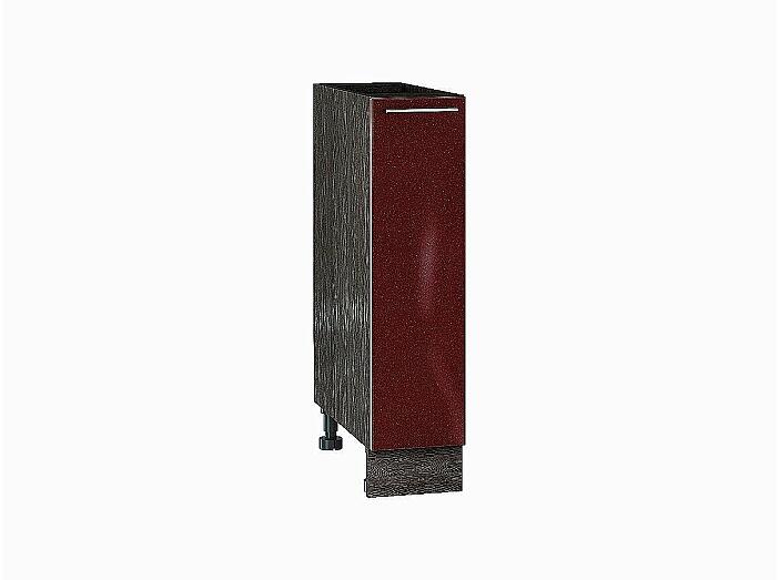 Шкаф нижний с 1-ой дверцей Валерия-М Гранатовый металлик Graphite 816*200*478