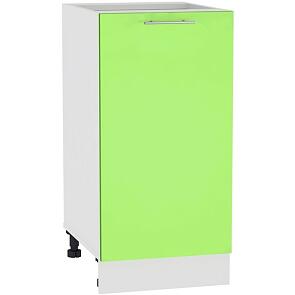 Шкаф нижний с 1-ой дверцей Валерия-М Н 400 Салатовый глянец-Белый