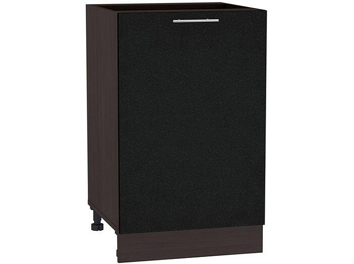 Шкаф нижний с 1-ой дверцей Валерия-М Н 500 Черный металлик-Венге