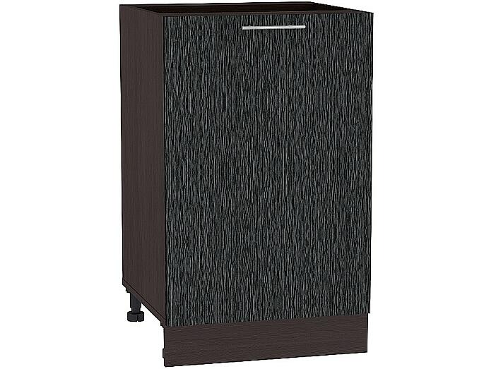Шкаф нижний с 1-ой дверцей Валерия-М Н 600 Черный металлик дождь-Венге