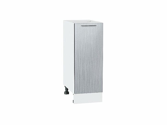 Шкаф нижний с 1-ой дверцей Валерия-М Серый металлик дождь светлый Белый 816*300*478