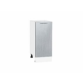 Шкаф нижний с 1-ой дверцей Валерия-М Серый металлик дождь светлый Белый 816*350*478