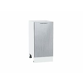 Шкаф нижний с 1-ой дверцей Валерия-М Серый металлик дождь светлый Белый 816*400*478