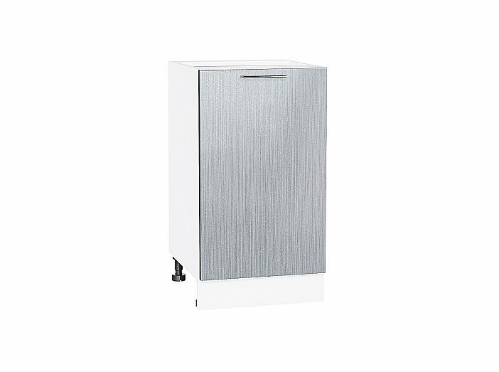 Шкаф нижний с 1-ой дверцей Валерия-М Серый металлик дождь светлый Белый 816*450*478