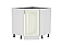Шкаф нижний угловой (трапеция) Виктория НУ 890 Белый сандал-Белый