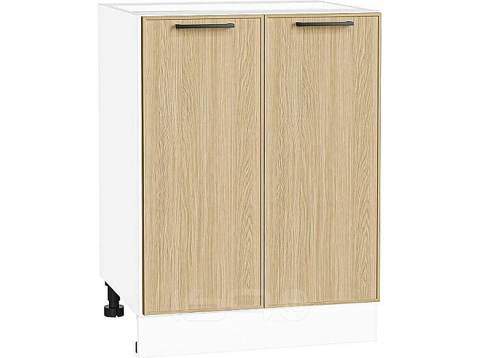 Шкаф нижний с 2-мя дверцами Эйр Real Oak/Белый 816*600*480